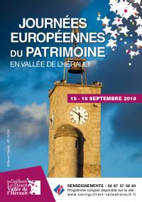 Journées Européennes du Patrimoine en vallée de l’Hérault. Du 15 au 16 septembre 2018 à Gignac. Herault.  10H00